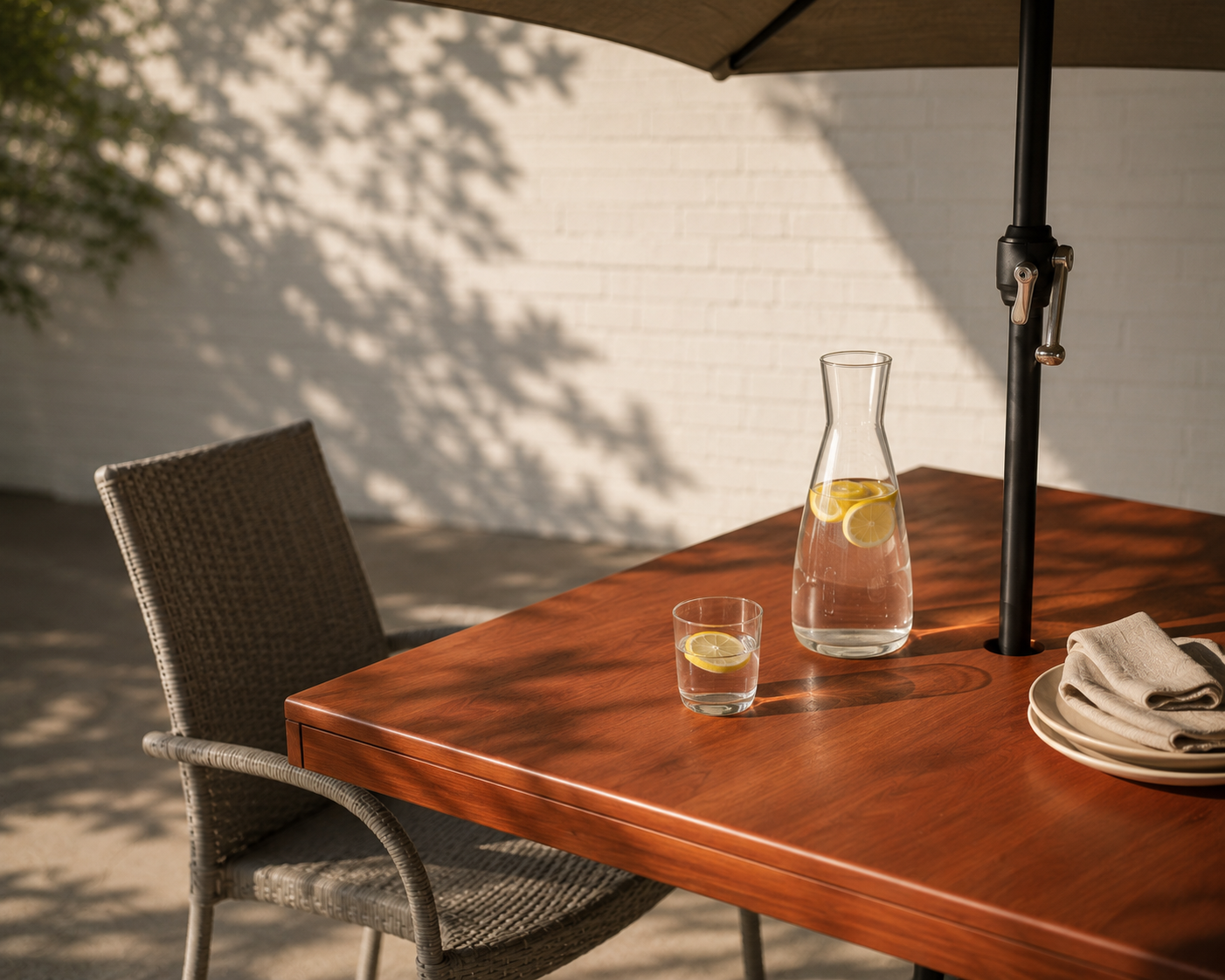 Repurposed Mahogany Patio Table — Ames, IA